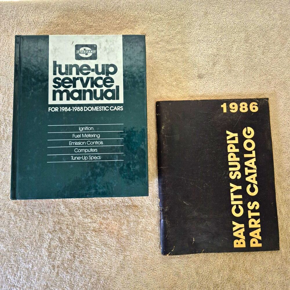 Vintage Auto Manuals Lot Standard Tune Up 1984-1988 Bay City Parts Catalog 1986